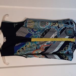Ava James Sleeveless Paisley Top Small